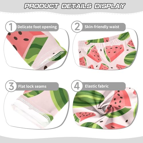 Sweet Watermelon Girls Leggings,Workout Leggings for Girls Toddler Athletic Leggings Size for 3-10T3