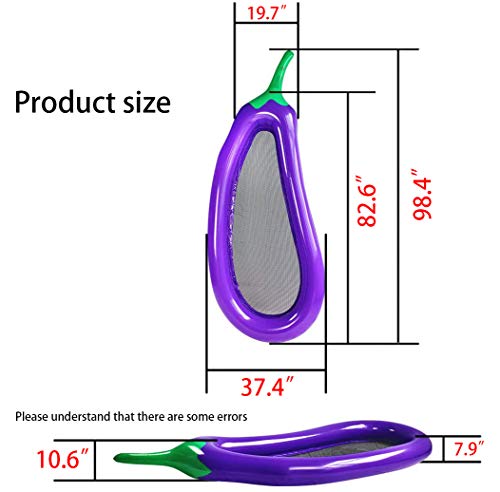 SUNSHINEMALL Swimming Inflatable Eggplant Float Large Float, can Hold 4 Children, Load up to 200KG,(250x95x20cm)