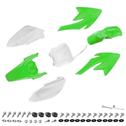 Garde-boue plastique CRF 70 haute flexibilité anti-choc pour pit bike vert blanc