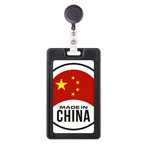 Porte-badge rétractable rond chinois en métal pour cartes d'accès