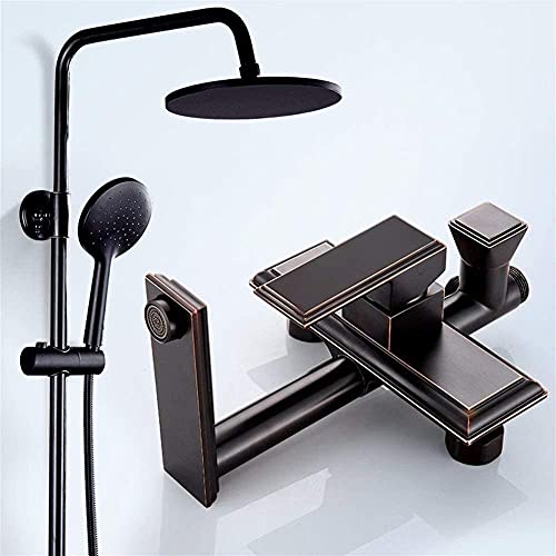 Ensemble de douche chic et durable HT-99003-3 avec douchette noire à jet réglable - 5
