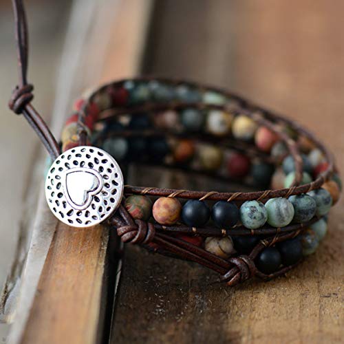 Zosojona BA-004 Boho Wrap Bead Bracelet For Men Women - Handmade Adjustable Natural Stone Crystal Beaded Bracelets Rope Yoga Healing Bracelet Bangle Hippie Jewelry thumb #2