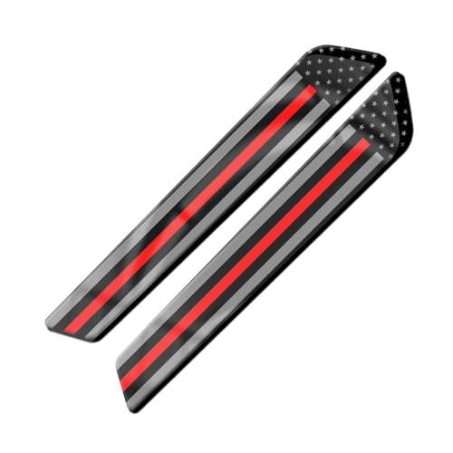 Insertos para Alforjas Aftermarket para Modelos Harley Davidson Touring 2014 y posteriores, Street Road Ultra Glide Road King, vendidos en pares, fabricados en EE. UU., diseño Firefighter Thin Red Line. miniatura 1