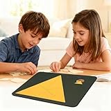 Wooden Triangle Puzzle Blocks - 3D Geometric Brain Teaser, Irregular Shape Jigsaw Toy for All Ages, Montessori Learning Game for Kids & Adults, Creative Gift for Puzzle Lovers (Black)