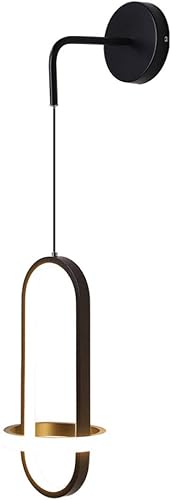 Apliques de luz de pared moderna 21W LED lámpara de pared creativa diseño de anillo ovalado lámpara de pared interior lámpara de acrílico lámpara de