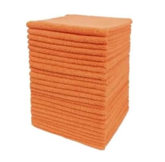 Tricol Clean Lot de 240 Chiffons de Nettoyage Professionnels en Microfibre Extra épais de qualité Commerciale, Orange
