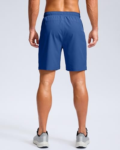 Image of G Gradual Men's Athletic Running Shorts with Zipper Pockets Quick Dry 7 inch / 5 inch / 9 inch Workout Gym Shorts for Basketball Hiking