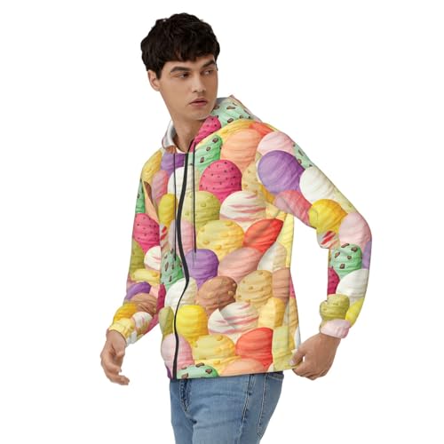 Sweat à capuche imprimé crème glacée vêtement homme doux