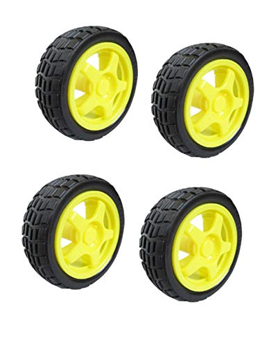 AutoEC 68mm Smart Car Robot Tire Wheel (Pack of 4)