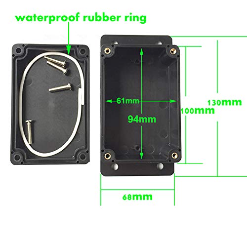 Vonvoff Diy Electrical Box , Universal Junction Box ,Dustproof Waterproof Ip65 Abs Plastic Box ,Enclosure With Fixed Hole And 4Pcs X M16 Cable Gland ,3.94 X 2.68 X 1.97 Inch (100 X 68 X 50 Mm) (Black) #TOP2