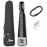 Amuic Lap Steel Guitar, Slide Steel Guitar Electric, 6 Strings Slotted Head Stock...
