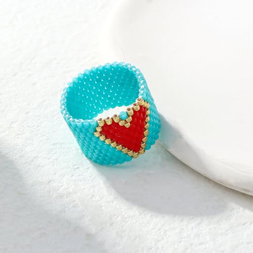 KELITCH Women Rings Wedding Rings Handmade Stacking Rings Summer Jewelry Love Boho Rings3