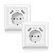 Produktbild Alanan USB Steckdose, System 55 Schuko Wandsteckdose Unterputz mit USB Anschluss Ladegeräte weiß (2 Pack)