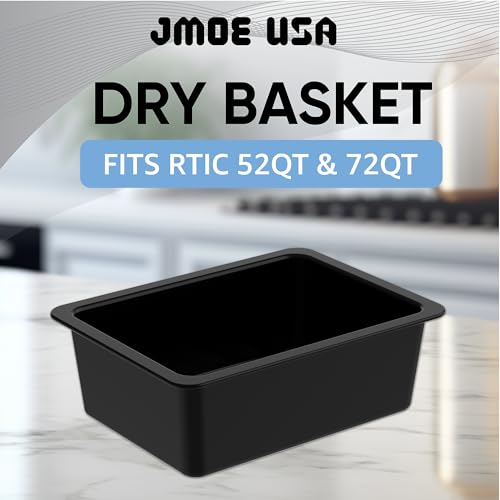 Jmoe USA Dry Basket for RTIC 52QT & 72QT Ultra-Light Cooler | BPA-Free Tough Plastic | Specially Designed, Durable, Food-Safe | Storage Tray for Electronics, Utensils, Dry Goods, and More | 1-Pack