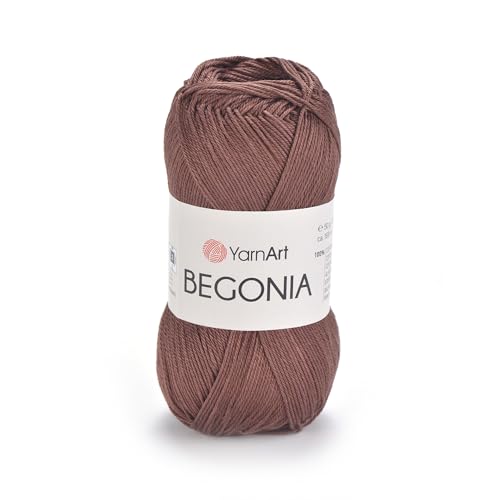 Image of YarnArt Begonia 100% Cotton, Pure Premium Soft Cotton for Knitting Crochet and Amigurumi, Shiny Colors 1.76 Oz (50g) / 185 Yrds (169m) (0077)