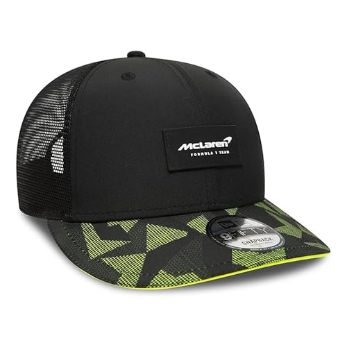 Casquette F1 McLaren Lando Geo New Era 9Fifty snapback noire ajustable pour adulte