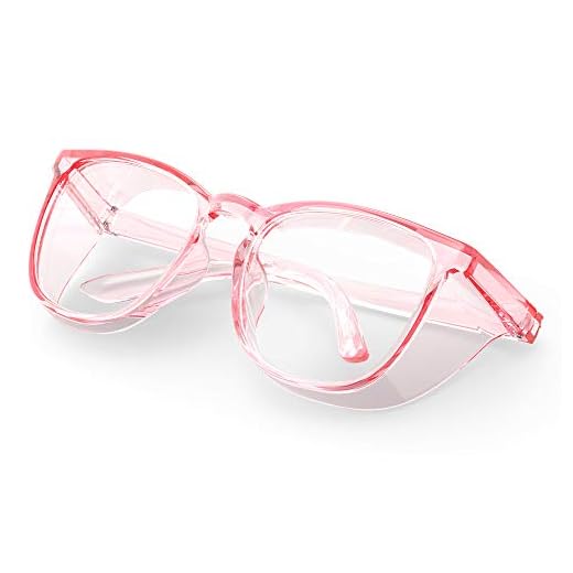 Stylish Safety Glasses, Clear Anti-Fog Anti-Scratch Protective Glasses For Men And Women (Pink)