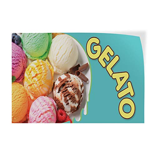 Gelato #1 Indoor Store Sign Vinyl Decal Sticker 8"