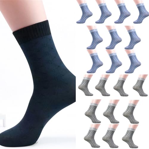 10 Pairs Mens Casual Business Ultrathin Middle Tube Calf Socks Soft Breathable Moisture Wicking Dress Crew Silk Socks2