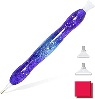 Resin Diamond Painting Pen,Ergonomic Diamond Art Pen with Diamond Painting Tools and Accessories, Diamond Painting Drill Pen,Comfortable to GripMix Purple