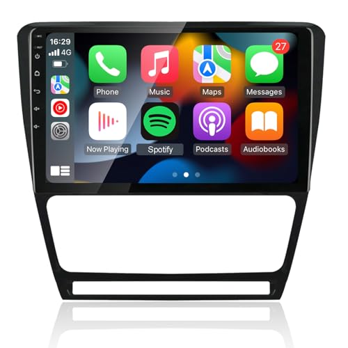 EZoneTronics Android 13 Autoradio pour Skoda Octavia 2009-2013 avec Carplay Android Auto Écran Tactile 10 Pouces Navigation GPS Bluetooth WiFi Lien Miroir USB DSP...