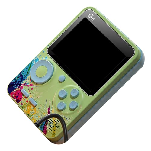 FILFEEL Consola de Juegos Portátil G5 con Pantalla de 3,0 Pulgadas, Admite Expansión de Memoria, Capacidad de Doble Jugador - Azul Colorido (Green)