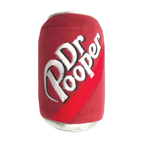 Huxley & Kent Funny Dog Toy w/Squeaker – Power Plush Squeaky Dog Toys for Small, Medium & Large Dogs – Soft Stuffed Animal for Indoor Play & Fetch - Dr Pooper, Large