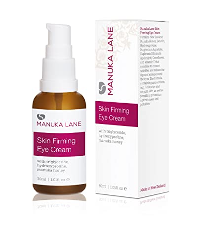 Manuka Lane Natural Eye Cream Moisturizer with Manuka Honey, Eyebright, Vitamin E, and Lanolin – Nature’s Most Powerful Defense Against Dark Circles Under-Eye Bags, Dark Circles and Puffiness