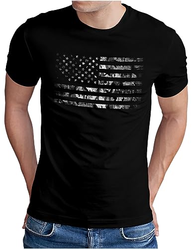 T-shirt USA OM3 imprimé camo grand confort du S au 5XL