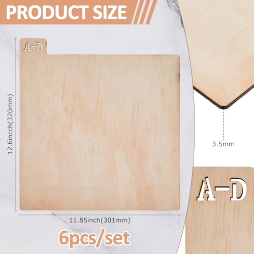 SUPERFINDINGS 1 set 6pcs Wooden A-Z Record Divider Record Sorting Label Board, CD - Image 2