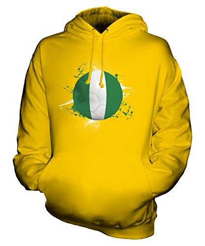 Candymix Nigeria Football Unisexe Sweat Pull à Capuche Homme Femme, Taille Large, Couleur Jaune Foncé Cover