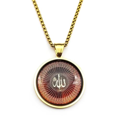 Amulette musulmane Allah en verre couleur or pour sublimer votre intérieur