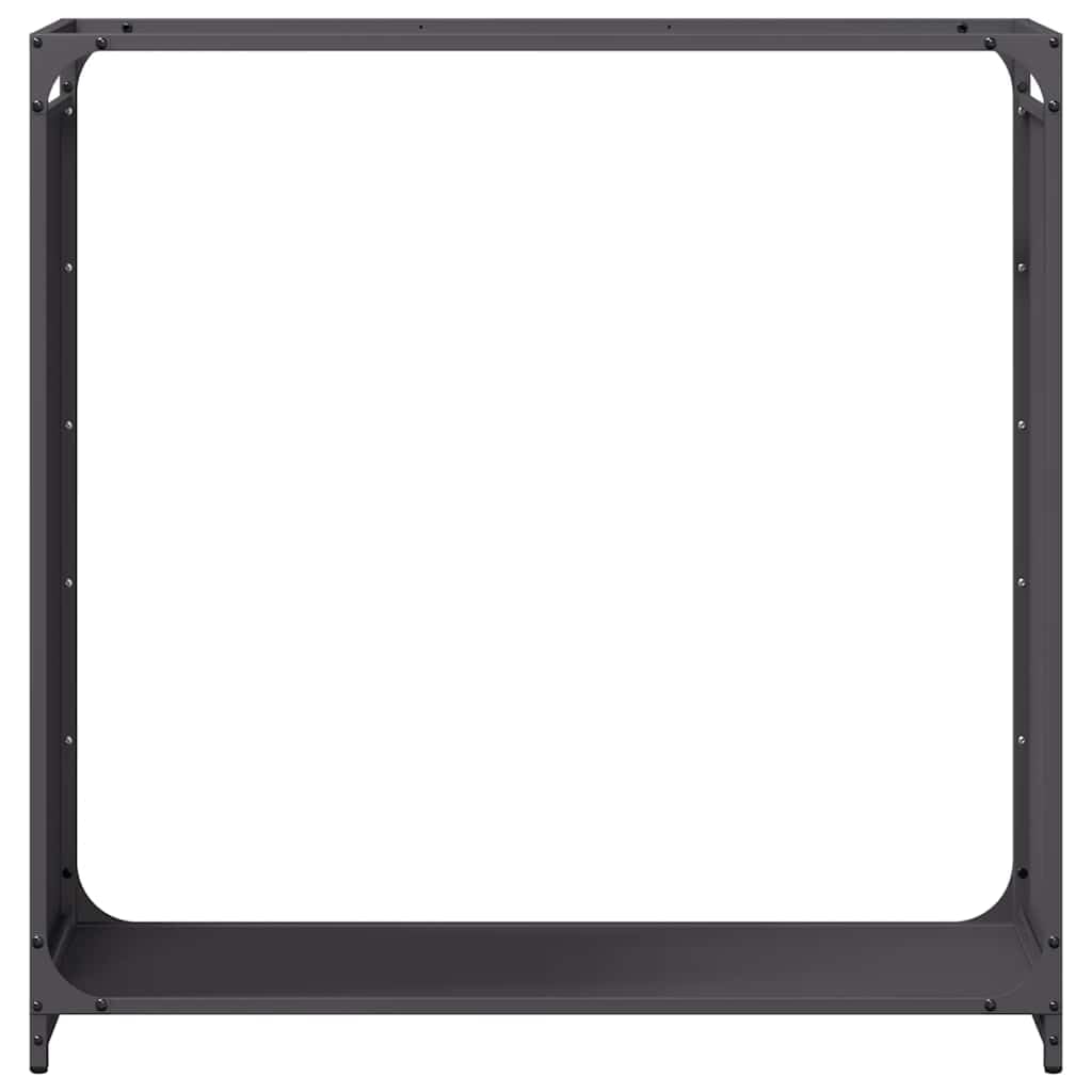 Mangloder Brennholzregal Schwarz aus kaltgewalztem Stahl 90 x 28 x 90 cm, 60 kg Tragkraft, Feuerholz Regal für Kamin, Ofen, Feuerstelle, Wohnzimmer, Indoor Outdoor Aufbewahrung