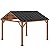 Outsunny 11' x 12' Hardtop Gazebo with Wooden Frame and Waterproof Asphalt Roof, Permanent Pavilion Gazebo Canopy, for Garden, Patio, Backyard, Deck, Porch, Brown