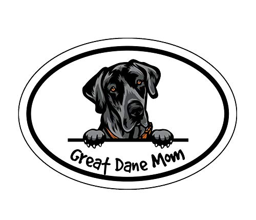 WickedGoodz Oval Great Dane Mom Vinyl Decal