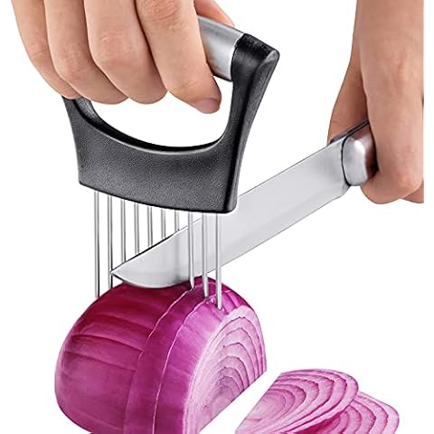 2 x Zwiebelschneider-Halter, Premium-Tomatenschneider für den Heimgebrauch Cover