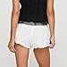 Women’s Y2K Lace Trim Shorts Coquette Aesthetic Elastic Waist Ruffled Hem Lounge Pjs Bottoms Vacation Beach Shorts (White, M)