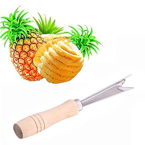 V Forme Inox Ananas Démaquillant Yeux Éplucheur