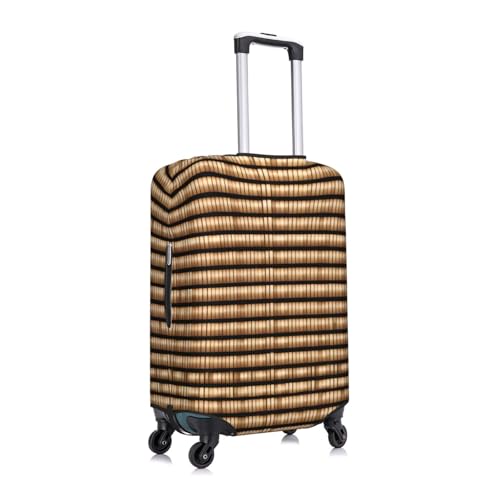 Wicker Woven Pattern Print Luggage Suitcase Cover Protector Luggage Washable Covers With Concealed Zipper3