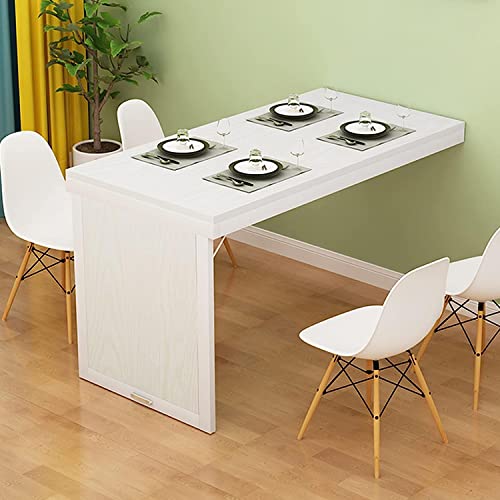 Mesa de comedor plegable montada en la pared para espacios pequeños, escritorio convertible para oficina, dormitorio, cocina, mesa de pared plegable de MDF para computadora
