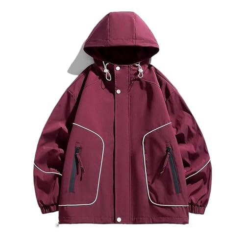 Large Size Hooded Jackets Spring Autumn Youth Loose Casual Multi-pocket Jacket Coat - Main Image