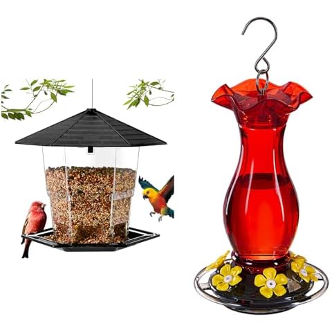 Jealoeur Bird Feeder A + Hummingbird Feeder C Cover