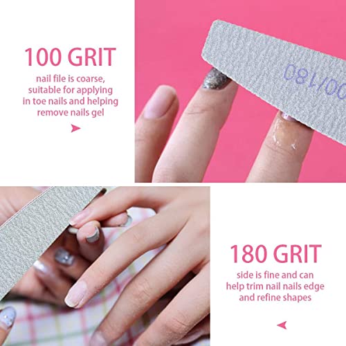 URAQT Professionelle Nagelfeile, 16 Stück, Feile 100/180, waschbar, für Nägel, doppelseitig – Friseursalon, Haustiere (weiß)