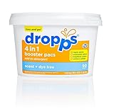 Dropps HE Laundry 4-in-1 Booster Pacs, Scent and Dye Free, 50 Loads