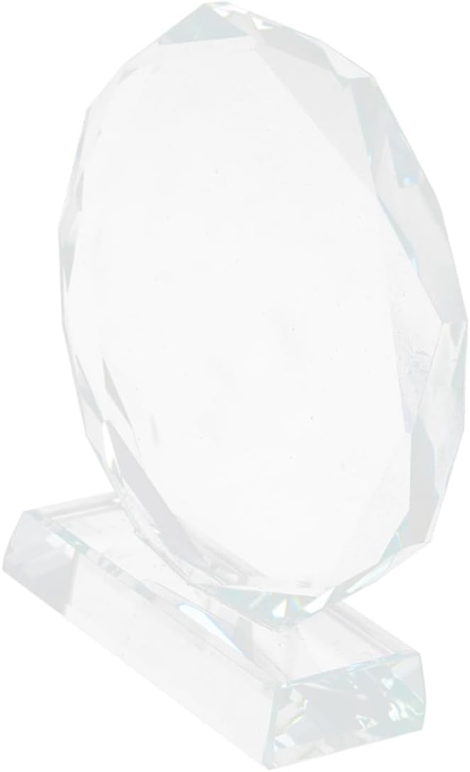 Crystal Trophy Award Elegant Octagon Crystal Plaque for Employee Appreciation and Memorial Events Sturdy Design and Timeless Durability