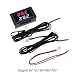 HoHome Dual Display DC 5V-80V Thermometer, w 2 NTC Waterproof Temperature Sensor 12V 24V 72V Car Motorcycle