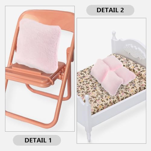 Vaguelly 6 Peças De Almofadas Para Casa De Bonecas Em Miniatura Escala 1:12 Mini Almofadas Casa Pequ