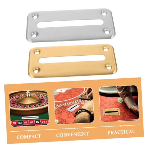 2 piezas ranura de moneda de acero inoxidable para caja de propinas miniatura 4