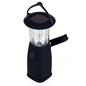 Solar Lantern – 6 LED Hand Crank Camp Light with 2 Ways to Power – Rechargeable Lantern for Camping or Power Outage Supplies by Whetstone