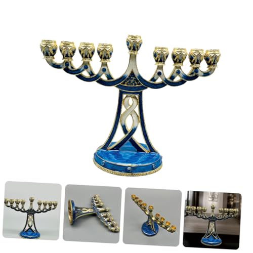 STOBAZA Festival Metal Craft Jewish New Year Candle Holder Metal Candle Holder Jewish Candle Holder Festival Candle Holder Party Candlestick Tabletop Ornament Party Ornament Candle Stand